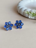Daily Wear Floral Oxidized Stud Earrings | AMOLA