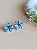 Daily Wear Floral Oxidized Stud Earrings | AMOLA