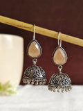 Oxidised Silver Black Jhumka | AMOLA