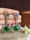 Silver Lookalike Monalisa Dangler Earring | AMOLA