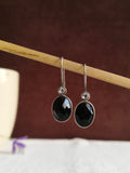 Oxidised Silver Plated Stone Fish Hook Earring | AMOLA