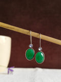 Oxidised Silver Plated Stone Fish Hook Earring | AMOLA