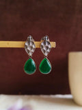 Hammered Turquoise Teardrop Dangle Earrings | AMOLA