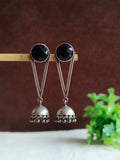 Oxidized long jhumka