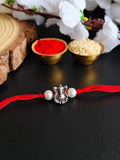 Oxidised Ganesha Rakhi with Designer Beads | AMOLA