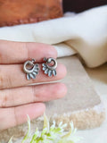 Silver-Plated Peacock Stud Earrings: Timeless Style for Every Day | Sarichka