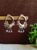 Chirpy Sparrow Silver Danglers for Daily Glam | Sarichka Fashion