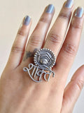 Silver Look Alike Shakti Divine Adjustable Ring | Sarichka Fashion