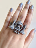 Bridal Doli Adjustable Oxidized ring | AMOLA
