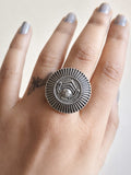 Divine Oxidised Mata Ji Finger Ring | Sarichka Fashion