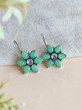 Premium Quality Oxidised Stone Hook Earrings for Casual Wear | AMOLA