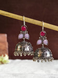 Monalisa Stone Oxidised Jhumka | AMOLA
