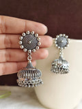 Traditional German Silver Jhumka Earring | AMOLA