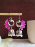 Peacock Oxidised Jhumka Earrings | AMOLA
