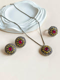 Floral Oxidised Jewelry Set | AMOLA