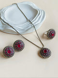 Floral Oxidised Jewelry Set | AMOLA