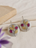 Coin Shaped Oxidised Earrings | AMOLA