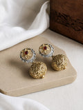 Brass Ball Oxidized Dangler Earrings | AMOLA