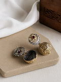 Brass Ball Oxidized Dangler Earrings | AMOLA