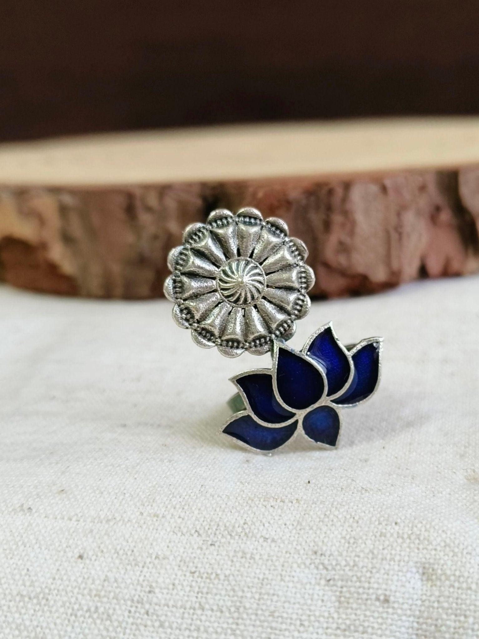 Brass Oxidized Finger Ring | Sarichka - Sarichka FashionSarichka Fashion