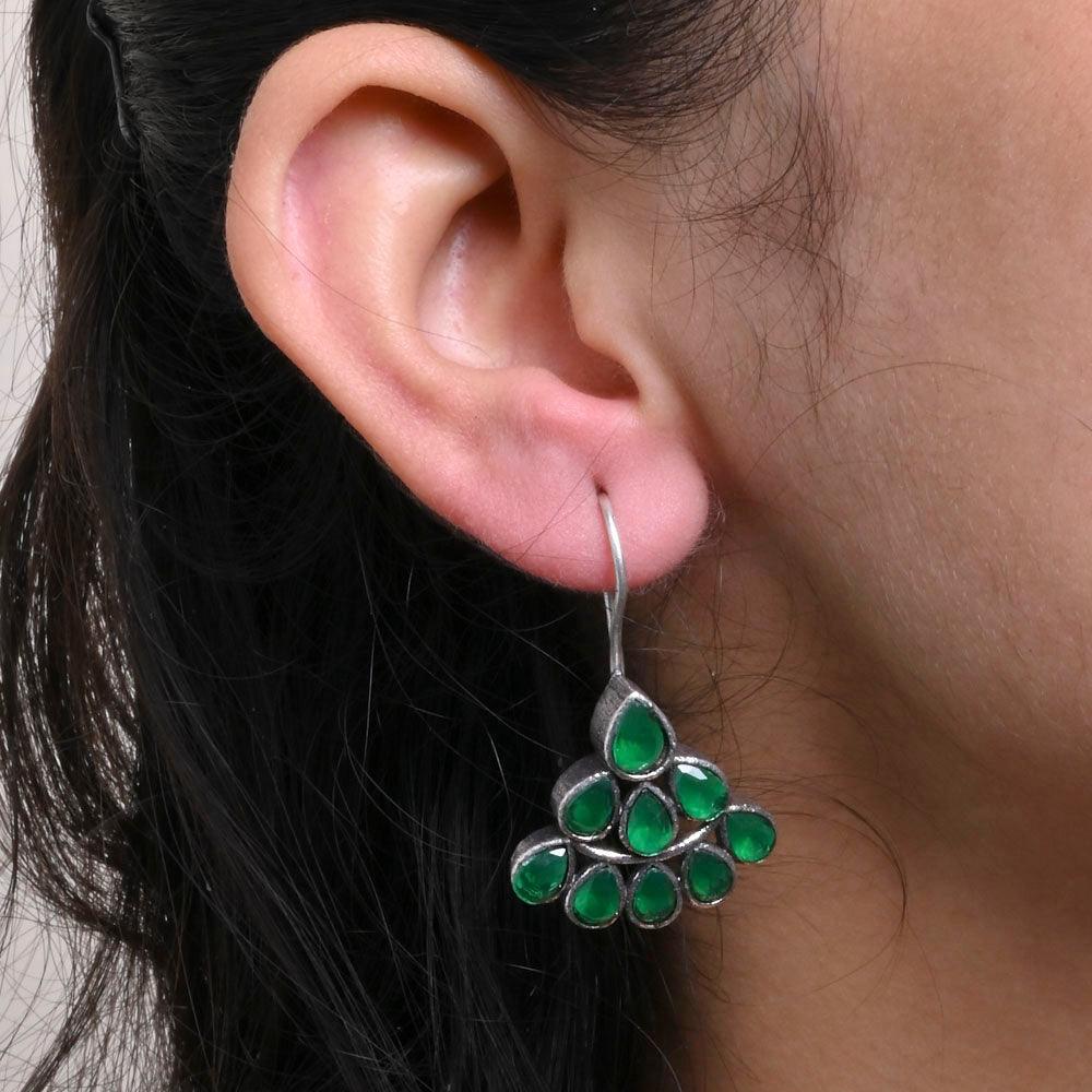 Dew Drop daily wear Oxidised Earrings | Sarichka - Sarichka FashionSarichka Fashion