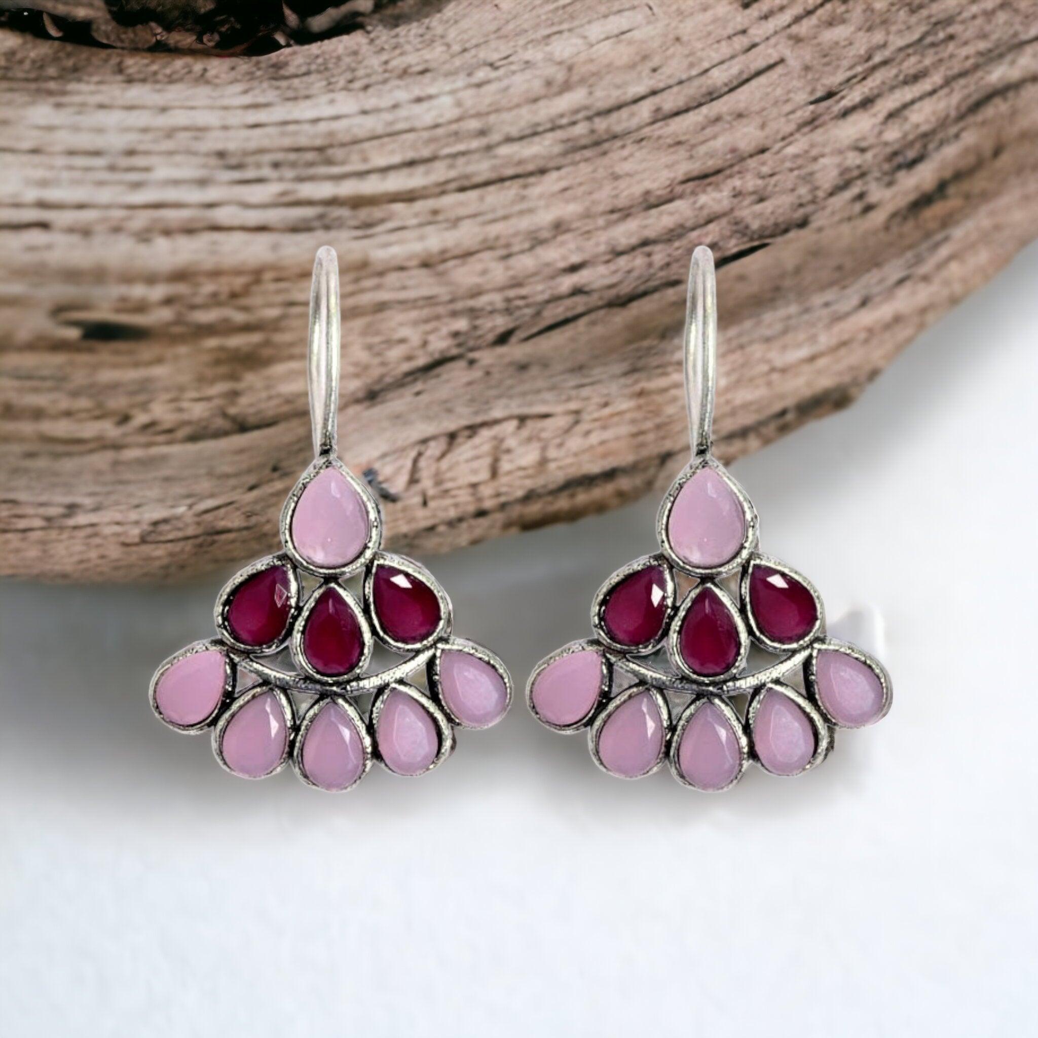 Dew Drop daily wear Oxidised Earrings | Sarichka - Sarichka FashionSarichka Fashion