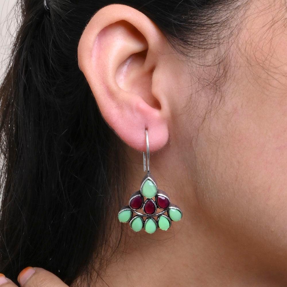 Dew Drop daily wear Oxidised Earrings | Sarichka - Sarichka FashionSarichka Fashion