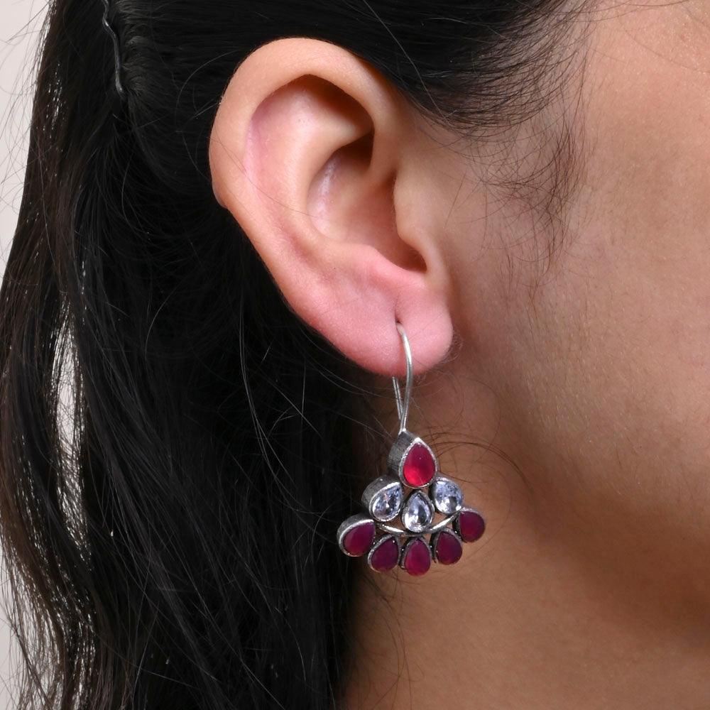 Dew Drop daily wear Oxidised Earrings | Sarichka - Sarichka FashionSarichka Fashion