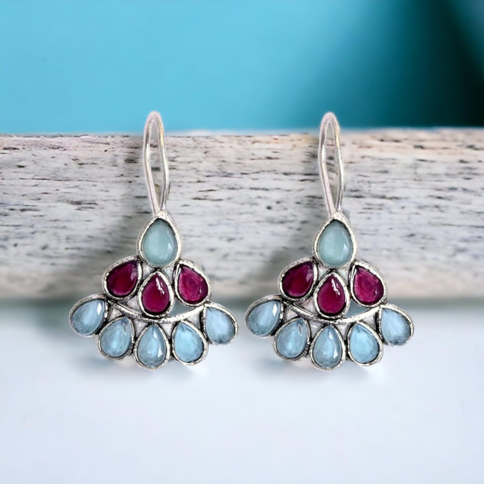Dew Drop daily wear Oxidised Earrings | Sarichka - Sarichka FashionSarichka Fashion