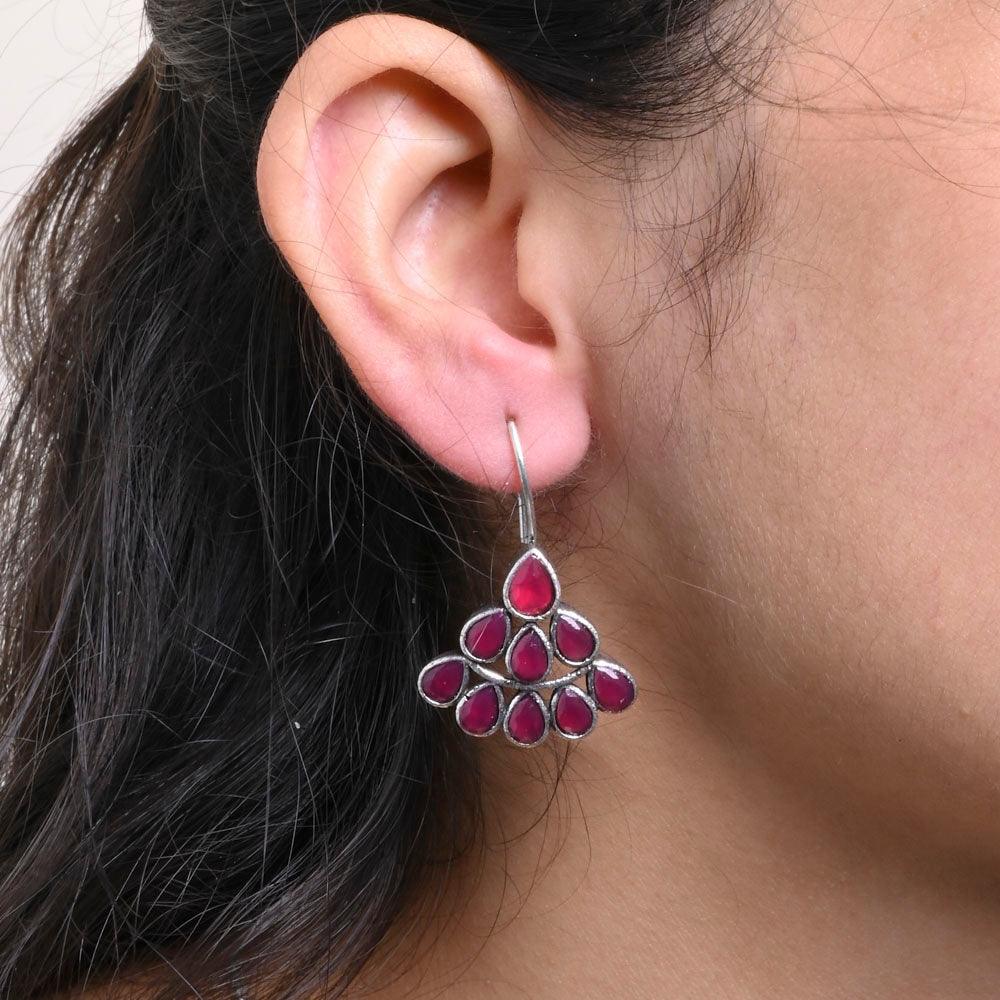 Dew Drop daily wear Oxidised Earrings | Sarichka - Sarichka FashionSarichka Fashion