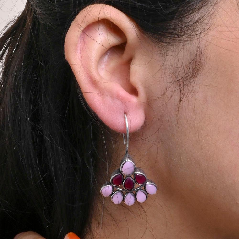 Dew Drop daily wear Oxidised Earrings | Sarichka - Sarichka FashionSarichka Fashion