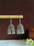 Dome Oxidized German Silver Jhumka | AMOLA