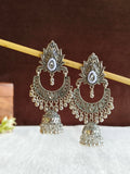 Traditional Chandbali Silver Jhumka Earring | AMOLA