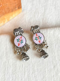 Elephant Motif Oxidized Jhumka Earrings | AMOLA