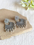 Oxidized Ethnic Dangle Statement Earrings | AMOLA