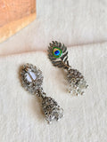 Ethnic Peacock Feather Jhumka | AMOLA