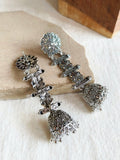 German Silver Oxidized Jhumka Earrings | AMOLA