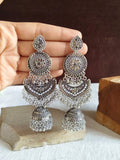 Afghani Oxidized German Silver Jhumki | AMOLA