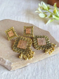 Elegant Gold Filigree Drop Dangler Earrings | AMOLA