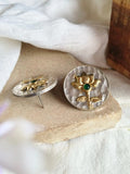 Coin Shaped Oxidised Studs | AMOLA