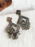 Ethnic Oxidized German Silver Jhumki Earrings | AMOLA