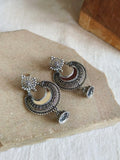 Oxidized Chandbali Jhumka Earrings | AMOLA