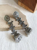 German Silver Oxidized Jhumka Earrings | AMOLA