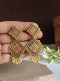 Elegant Gold Filigree Drop Dangler Earrings | AMOLA