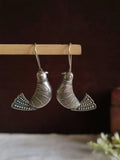 Silver Oxidized Bird Hook Earrings | Sarichka