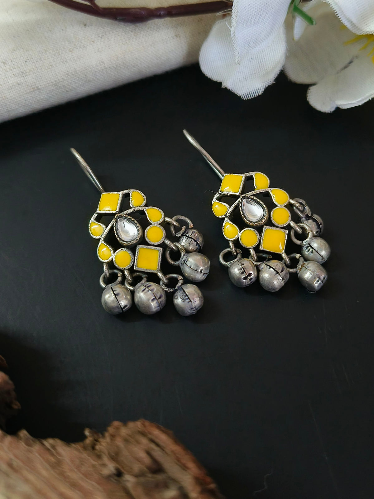 Elegant Oxidised Ghungroo Earrings| Sarichka